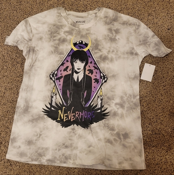 Nwt Wednesday Nevermore Shirt sz 11 - Picture 1 of 5